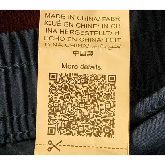 Men's Jogger Pants Pockets Side Zips Blue Size Medium - Picture 10 of 15